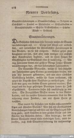 Neunte Vorlesung