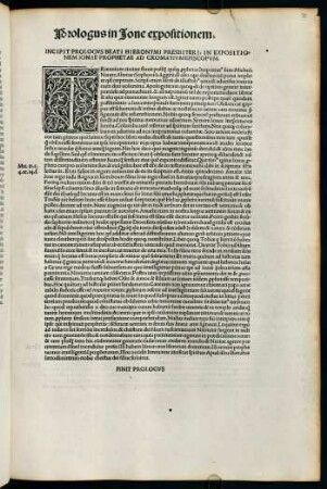 95r-101v, Incipit Prologus Beati Hieronymi Presbiteri: In Expositionem Ionae Prophetae Ad Cromatiumepiscopum...