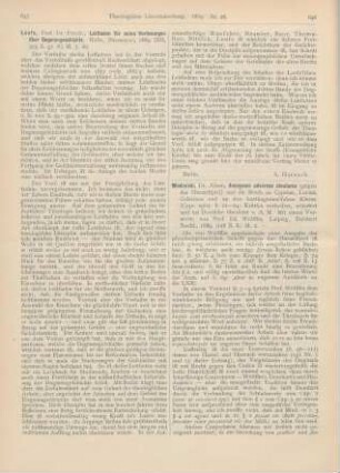 648-650 [Rezension] Miodonski, Adam, Anonymus adversus aleatores (gegen das Hazardspiel) und die Brife an Cyprian, Lucian, Celernus und an dem karthagiensischen Klerus