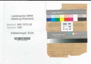 Entnazifizierung Erich Dalbkermeyer , geb. 15.04.1899 (Forstmeister)