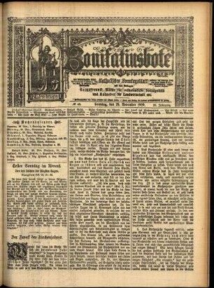 Erste Ausgabe vom Sonntag, den 28. November 1909.