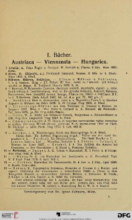 I. Bücher (Nr. 1-520)