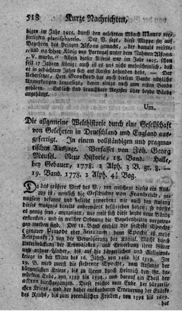Die allgemeine Welthistorie. Neue Historie. Bd.18.19.