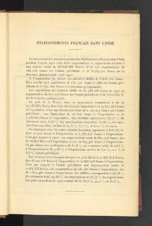 Établissements Francais Dans L'Inde.