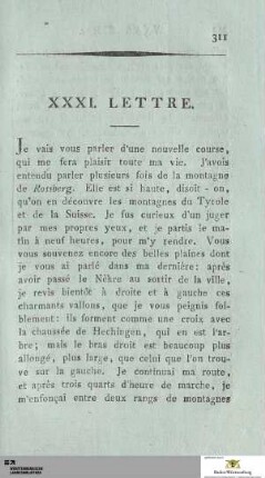 Lettres XXXI-XXXV