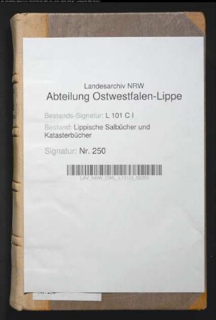 Konzept des Meßbuchs der Vogtei Langenholzhausen von 1756/57