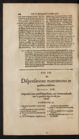Tit. VII. De Dispensatione matrimonii in gradibus prohibitis