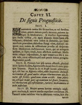 Caput VI. De signis Prognosticis.