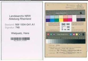 Entnazifizierung Hans Wielpuetz , geb. 25.10.1907 (Polizeibeamter)
