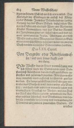 Das LXX. Capitel.