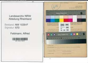 Entnazifizierung Alfred Feldmann , geb. 23.04.1909 (Kuechenleiter)