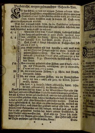 Vorbericht, wegen gebrauchter Schreib-Art.