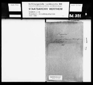 Designation der löwensteinischen leibeigenen Untertanen im Amt Habitzheim