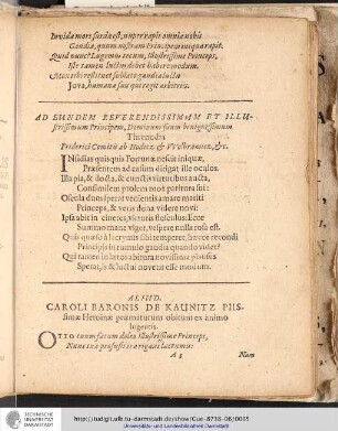 Aliud Caroli Baronis de Kaunitz Piissimæ Heroinæ præmaturum obitum ex animo lugentis.