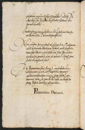 Praemium Decani.