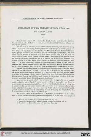 3.Ser. 5.1925: Schoolgebouw en Schoolvertrek vóór 1800