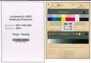 Entnazifizierung Hedwig Vergin , geb. 07.10.1902 (Putzhilfe)