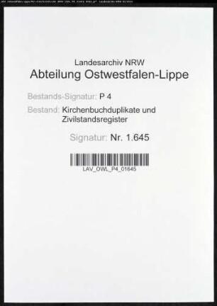 Kirchenbuchduplikat der katholischen Gemeinde Esbeck (T 1779-1807). (Gemeinde: Esbeck, katholische Gemeinde)