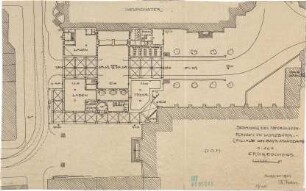 Fischer, Theodor; Würzburg, Münsterplatz; Sparkasse - Lageplan