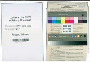 Entnazifizierung Wilhelm Feuser , geb. 02.08.1893 (Bankbeamter)