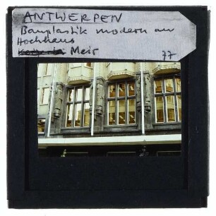 Antwerpen, Meir : Bauplastik an Geschäftshaus