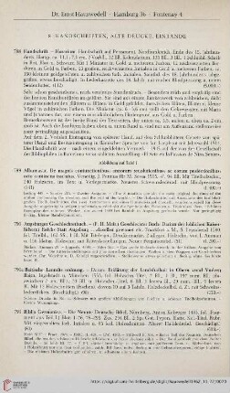 Handschriften, Alte Drucke, Einbände (Nr. 788-827)