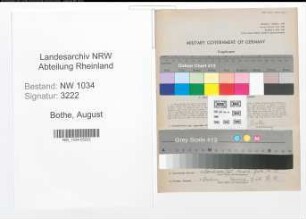 Entnazifizierung August Bothe , geb. 18.07.1872 (Maschinist)