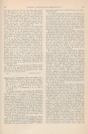 901-903 [Rezension] Schmidt, Ludwig, Menschlicher Erfolg und Jahwes Initiative