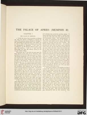I: The Palace of Memphis