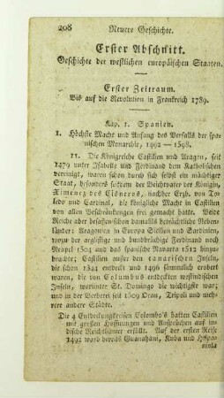 Erster Abschnitt. Geschichte der westlichen europäischen Staaten