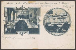Ansichtskarte Restaurant Ringler, Yorckstraße 5 [2/3]