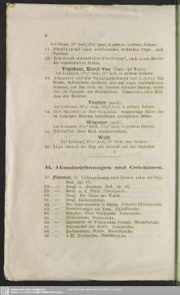 B. Handzeichnungen und Oelskizzen