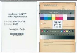 Entnazifizierung Grete Moesgen , geb. 08.09.1900 (Schneiderin)