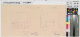 Warendorf (Warendorf) Gymnasium Laurentianum Direktorenwohnung Ansichten 1961 1 : 100 30 x 57,5 Pause Staatshochbauamt Beckum Regierung Münster Nr. 34094