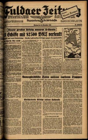 Ausgabe vom Montag, den 22. September 1941.