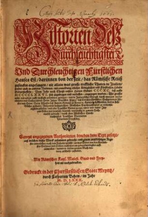 Historien deß ... Hauses Est