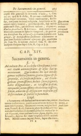 Cap. XIV. De Sacramentis in genere.