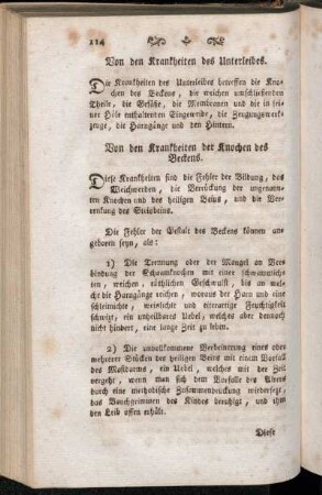 Von den Krankheiten des Unterleibs.