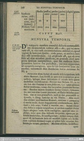 Caput XLIV. De mensura temporis