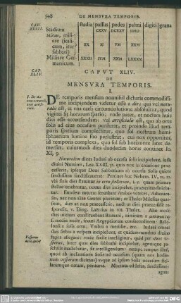 Caput XLIV. De mensura temporis