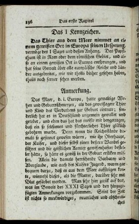 Das I Kennzeichen. - Das VII Kennzeichen.