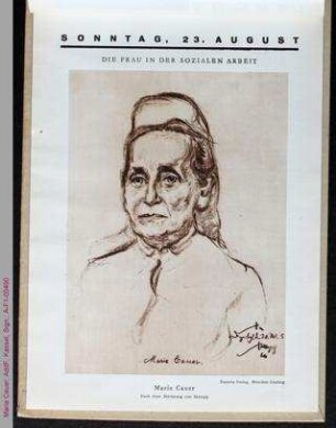 Porträt von Marie Cauer