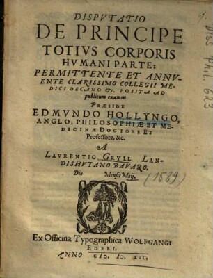 Disputatio de principe totius corporis humani parte