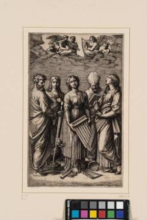 Die heilige Cäcilia mit den Heiligen Paulus, Johannes Evangelist, Augustinus und Magdalena