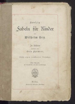 Funfzig Fabeln für Kinder