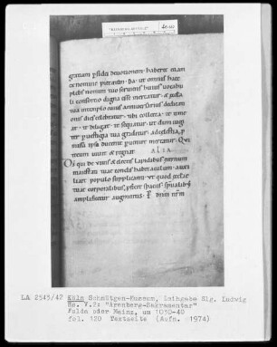 Arenberg-Sakramentar — Textseite, Folio 120