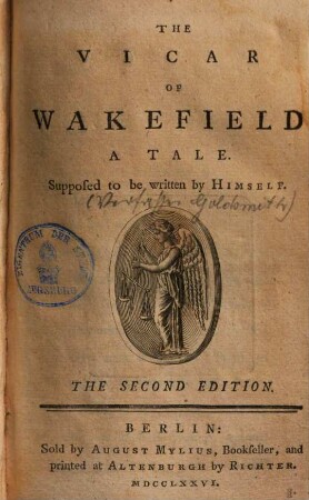 The vicar of Wakefield : a tale supposed to be written by himself