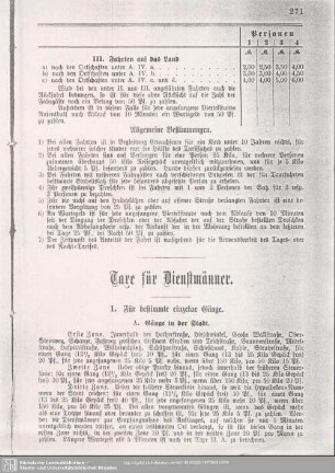 Taxe für Dienstmänner