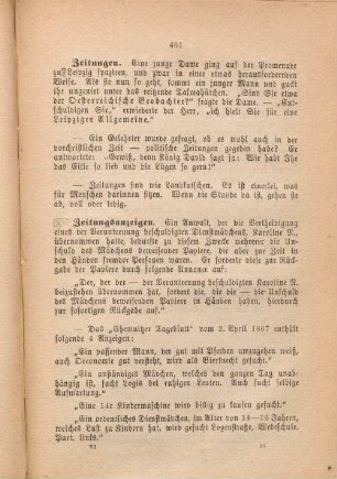 Zeitungsanzeigen.