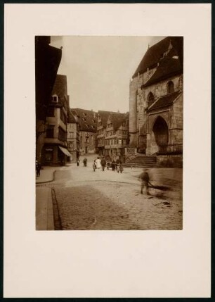 PA 6058, Holzmarkt mit Stiftskirche und Pfleghof. Foto Sinner (Ende 19. Jh.)